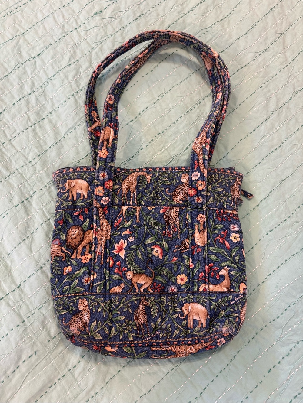 Vintage Vera Bradley “Animal Kingdom” Safari Quilted Cotton Purse Early 2000s - Picture 4 of 5
